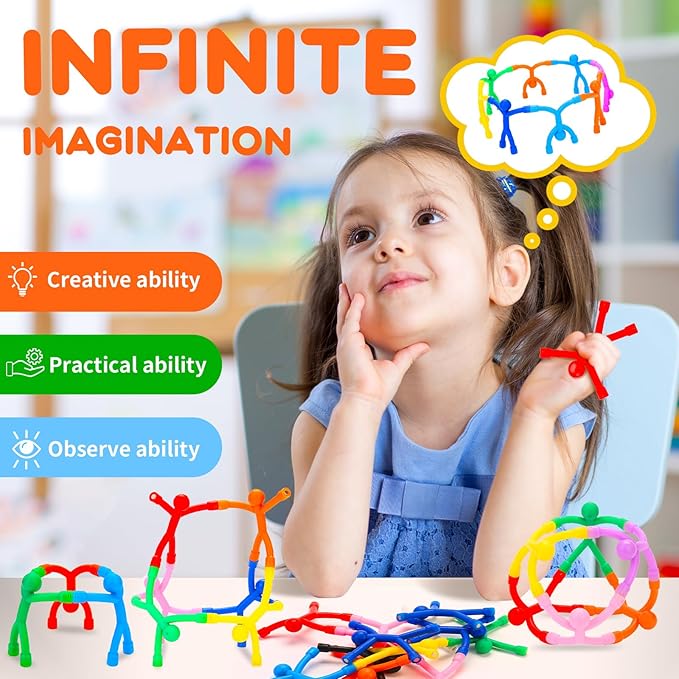 36Pcs Magnetic-People-Magnet-Men: Magnetic Travel Toys for Kids, Creative, Portable and Educational, Funny Magnets for Kids, Small Toys for Classroom Prizes, Easter Egg Stuffers, Office