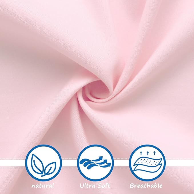 Pack and Play Sheets Boy Girl, 2 Pack Portable Playard Sheet Fits for Graco Pack N Play, Snug Fit Breathable Soft Fitted Playpen Sheet, Mini Crib Sheets, Pink & Violet