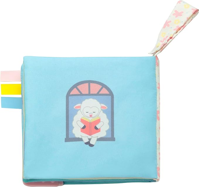 Magic Years 5 inch Soft, Crinkle Activity Book with Teether and Travel Strap for Baby, Mary Had a Little Lamb, Multicolored