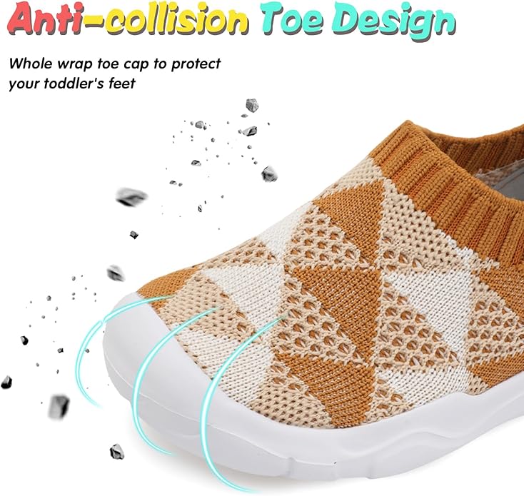 JOINFREE Toddler Boys Girls Sneaker Slip On Shoes Kids Lightweight Breathable Walking Shoes