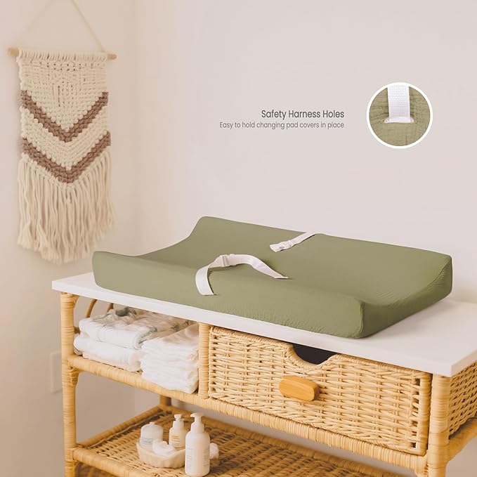 lulumoon Muslin Changing Pad Covers: Baby Cotton Changing Table Covers - Soft Changing Pad Sheets for Boys Girls