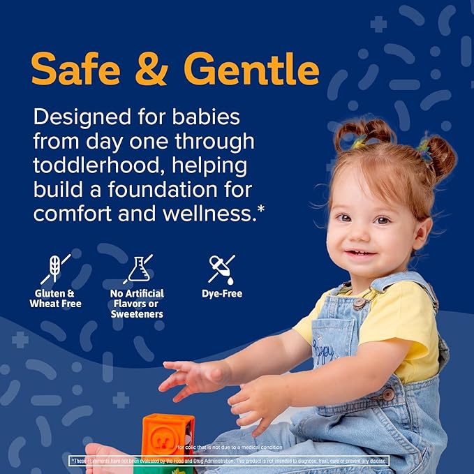 Biostime Baby Vitamin D & Colic Probiotic Drops for Newborns to 3 Years Old | 100% Daily Values Vitamin D for Bone & Immune Support – Eases Colic & Digestion| 32 Serving