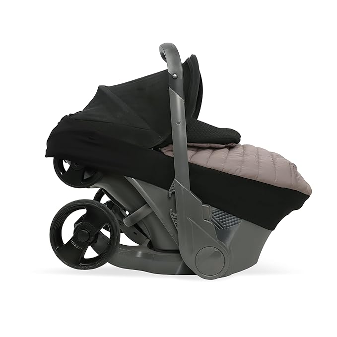 Little Unicorn Winter Car Seat Cover | Premium Insulated Fabric | Universal Fit & Easy to Install | Travel Bag Included (Mushroom)