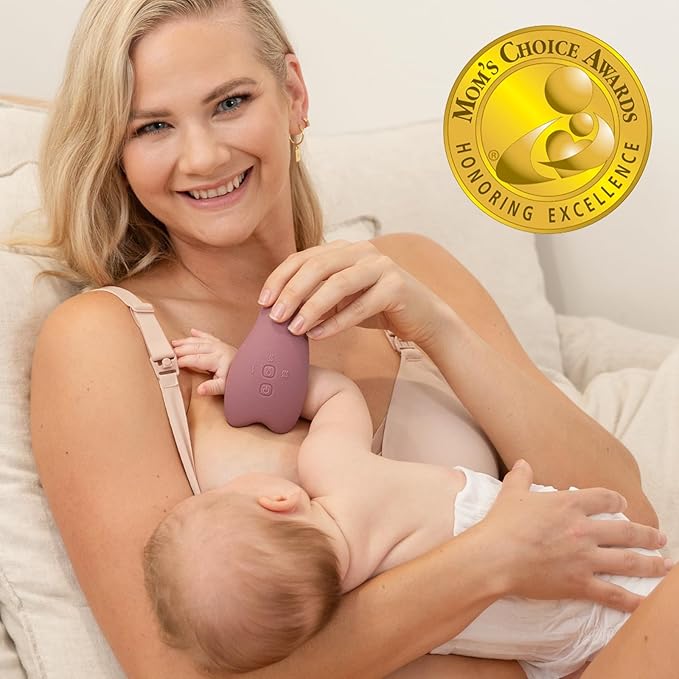 Momcozy Double Lactation Massager Warming for Breastfeeding, Pumping, Heat & Vibration for Improve Milk Flow, Breastfeeding Essentials for Clogged Ducts, Engorgement