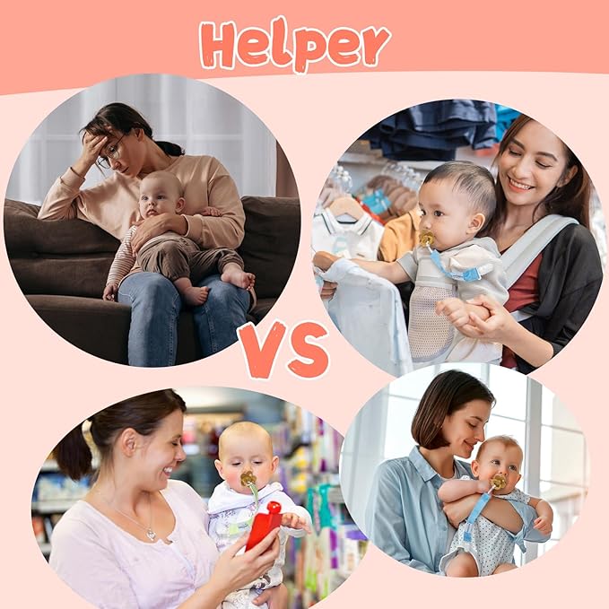 babygoal Baby Girl Pacifier Clips, 6 Pack Solid Color Pacifier Holder Clips for Boys and Girls Fits for Most Pacifier Styles and Binkies 6MP23