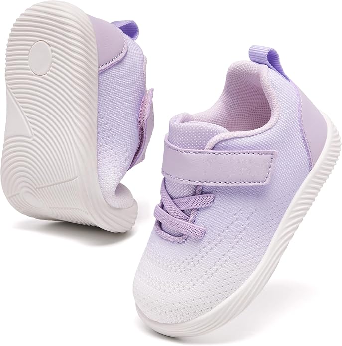 MORENDL Toddler Sneakers Baby Boys & Girls Barefoot Shoes Lightweight Breathable Walking Running Tennis Athletic Sport Shoes