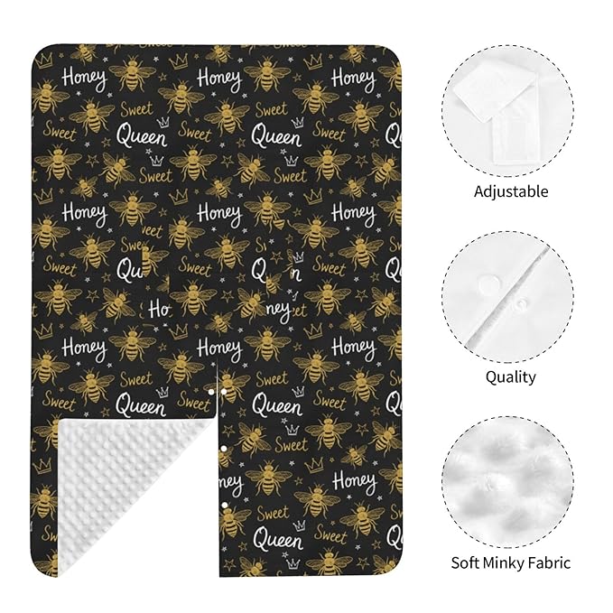 Honey Bees Baby Car Seat Canopy Nursing Cover for Newborn Car Seat Breastfeeding Covers Blanket Newborn Shower Gift