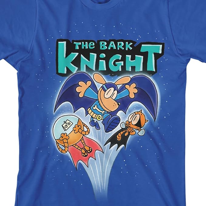 Dog Man The Bark Night Youth Navy Crew Neck Short Sleeve T-Shirt