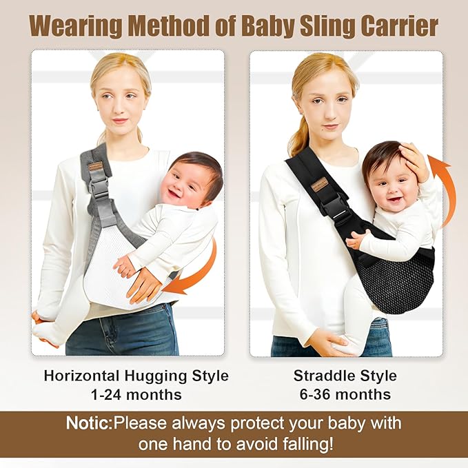 Baby Sling Carrier,Toddler Carrier,2026 New Baby Sling,Breathable and Adjustable Sling,Non-Slip Hip Seat Carrying 10-30lbs(Mesh,Rainbow)