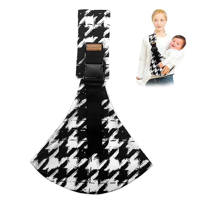 Baby Sling Carrier,Toddler Carrier,2026 New Baby Sling,Portable and Lightweight Sling,Non-Slip Hip Seat Carrying 10-30lbs(Black and White)