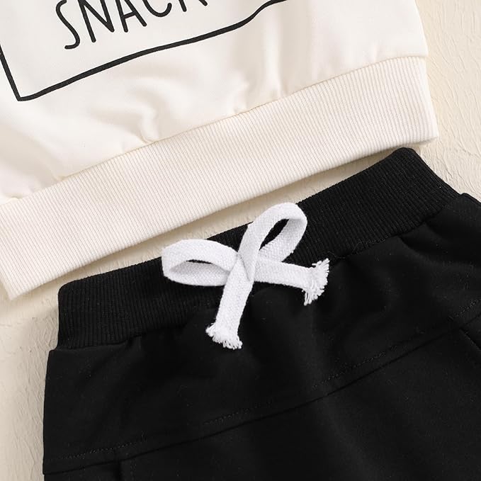 Baby Boy Fall Clothes Set Long Sleeve Letter Print Sweatshirt Pants Toddler Infant Outfits 6 12 18 24 Months 2T
