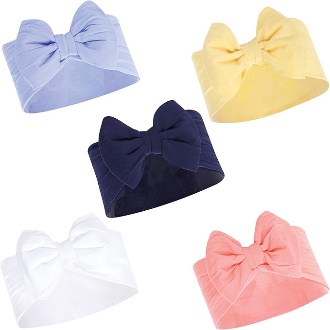 Hudson Baby Cotton and Synthetic Headbands, Size 0-24 Months