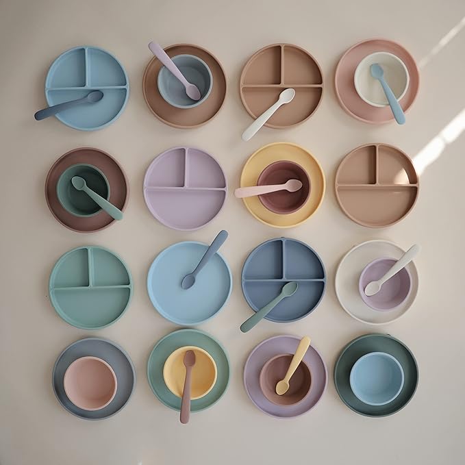 mushie Silicone Suction Plate | BPA-Free Non-Slip Design (Natural)