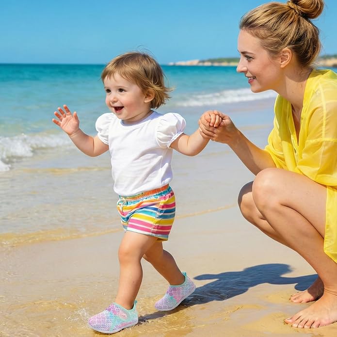 JIASUQI Baby Boys Girls Barefoot Swim Pool Water Shoes Beach Walking Sandals Athletic Sneakers