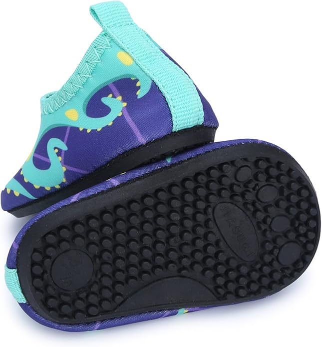 JIASUQI Baby Boys and Girls Barefoot Swim Water Skin Shoes Aqua Socks for Beach Swim Pool
