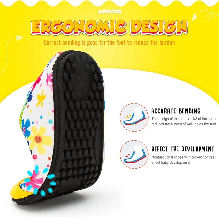 Baby Boys and Girls Swim Water Shoes Barefoot Aqua Socks Non-Slip for Beach Pool Toddler Kids