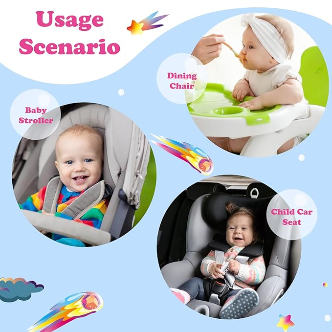 Babenest Car Seat Potty Protector Cover -Waterproof Carseat Training Liner for Baby &Toddler Shower Gift, Dry Piddle Pee Pad with Fun Designs for Strollers & Infant Car Seats (1pc Meteor-Black)