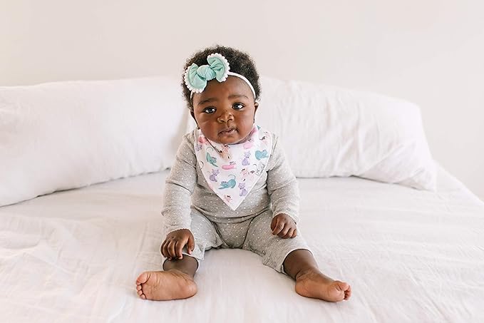 Copper Pearl Baby Bandana Drool Bibs for Drooling and Teething 4 Pack Gift Set Sassy