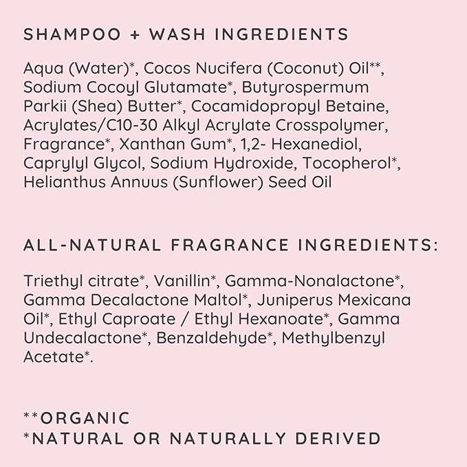 Bubbsi Creamy Coconut Oil Baby Shampoo & Wash | Light Natural Scent | Won't irritate eyes | Organic Coconut Oil + Shea | Gentle, Sulfate-free, Nourishing | Cradle Cap, Eczema (Refill Size, 32oz)