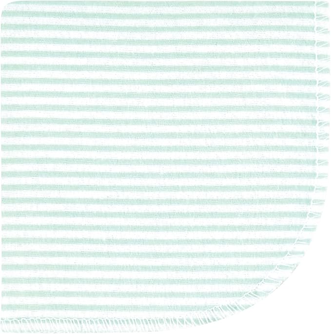 Hudson Baby Unisex Baby Flannel Washcloths, Eucalyptus 12Pk, One Size