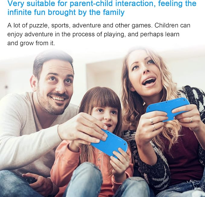 Handheld Game for Kids - FAMILY POCKET RS16 Portable Classic Controller 260 Game 2.5 inch LCD Retro Arcade Video Game System Children's Birthday Gift (Blue)