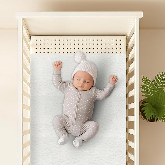 ORGANIC TEXTILES Organic Baby Mattress Topper with Tencel Removable Cover - GOLS/GOTS Certified - Breathable, Hypoallergenic, 2" Mini Sleeper (31"x18")