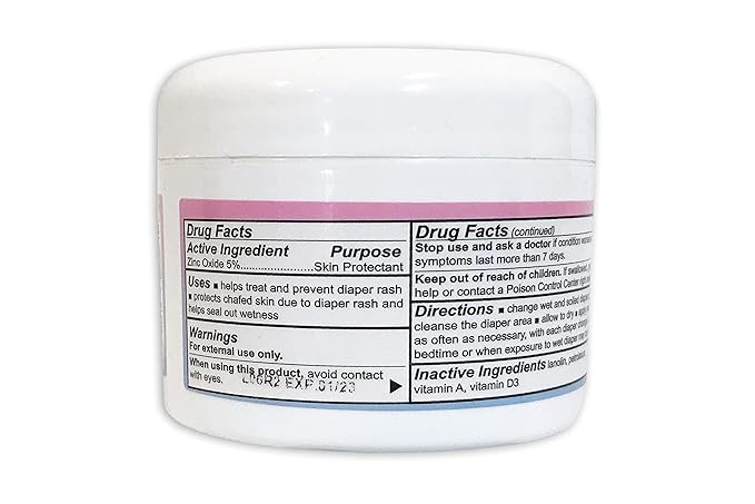 DiaperDerm Baby Diaper Rash Cream Pediatrician Formulated with 5 Ingredients for Gentle, Happy, and Rash-Free Skin Care, 8 oz