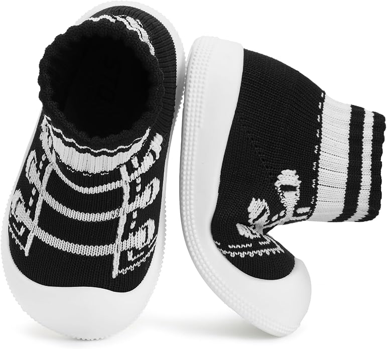 STQ Baby Socks Shoes Toddler Wide Toe Box Non-Slip Slippers Infant Walking Shoe Soft Baby Boys Girls Lightweight Sneakers