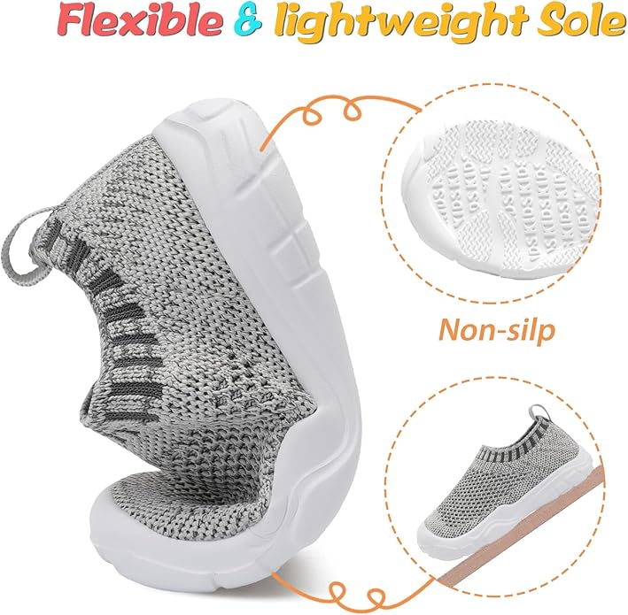 JOINFREE Toddler Boys Girls Sneaker Slip On Shoes Kids Lightweight Breathable Walking Shoes