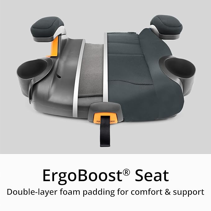 Chicco KidFit ClearTex Plus 2-in-1 Belt-Positioning Booster Car Seat, Backless and High Back Booster Seat, for Children Aged 4 Years and up and 40-100 lbs. | Reef/Navy