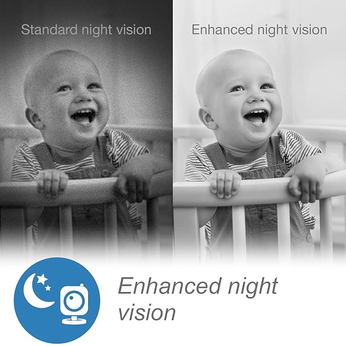 VTech RM7764-2HD Smart WiFi Baby Monitor with 2 Cameras, 1080p HD Video, 360° Pan & Tilt, 10x Zoom, 7" HD Parent Unit, Night Vision, Soothing Sounds, 2-Way Talk, Temperature & Motion Detection