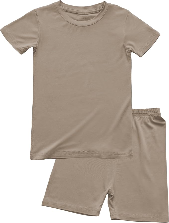BABY 2T-10Y Toddler Kids Girls Boys Soft Comfy 2pcs Set Short Sleeve Shirts and Pants Sets