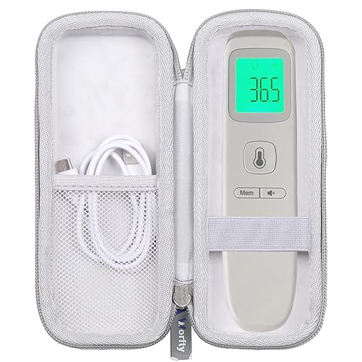 Hard No-Touch Thermometer Case for GoodBaby for ANMEATE - EVA Protective Travel Carrying Storage Bag (Case Only) (Grey)