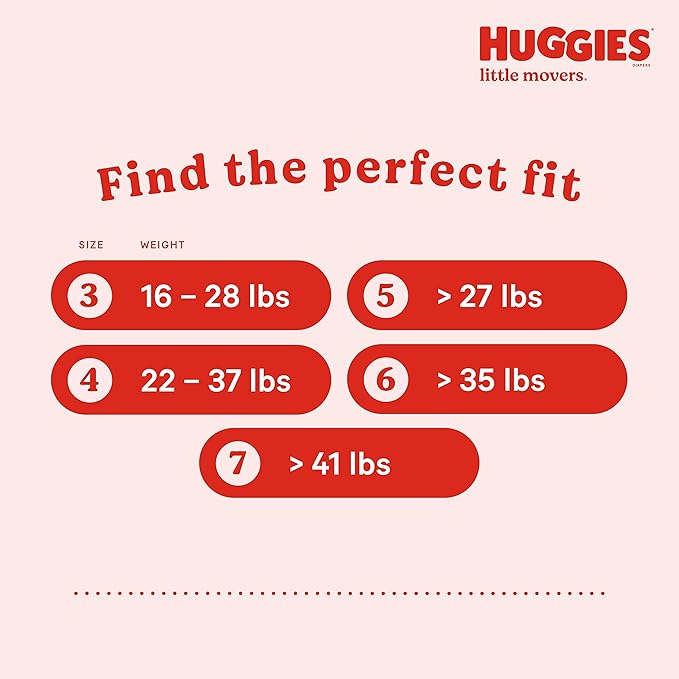 Huggies Size 5 Diapers, Little Movers Baby Diapers, Size 5 (27+ lbs), 19 Count, Packaging May Vary