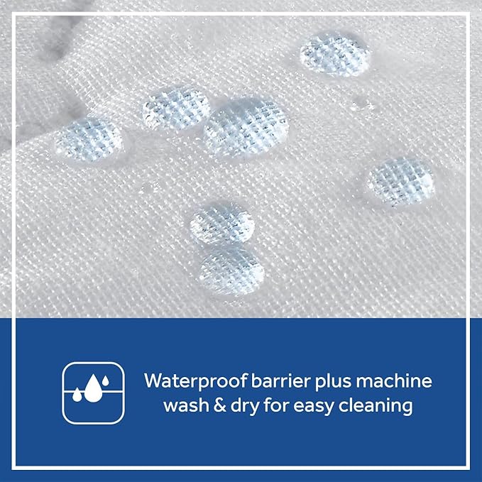 Sealy Baby 6-Pack Fitted Waterproof Infant Crib Mattress Protector Pad and Toddler Bed Cover, Durable and Comfortable Topper, Machine Washable and Dryer Friendly, 52” x 28”- White