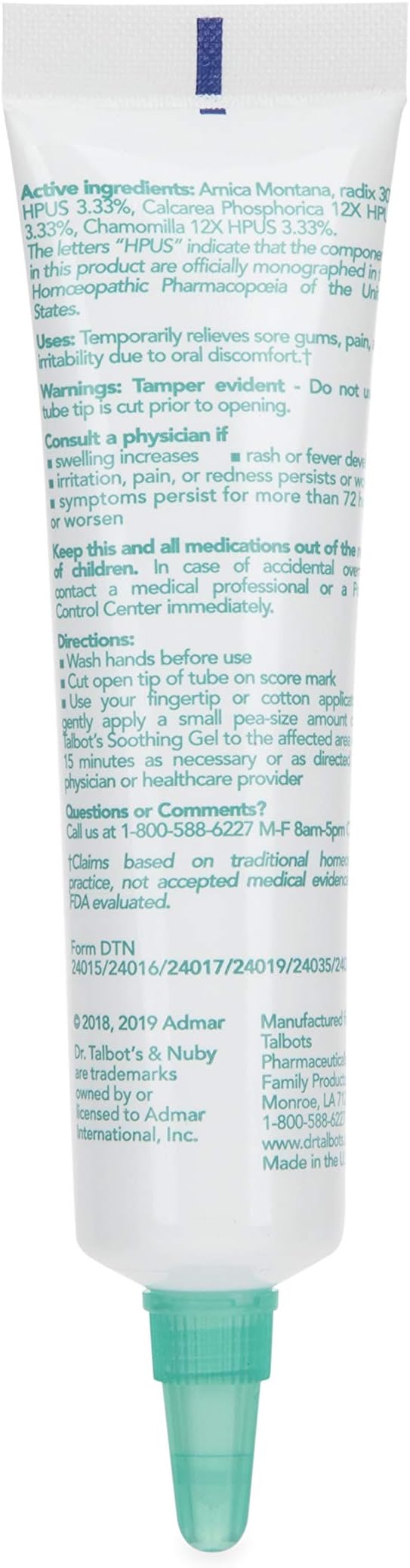 Dr. Talbot's Soothing Gel for Sore Gums with Silicone Gum-EEZ Teether - 2-Piece Set