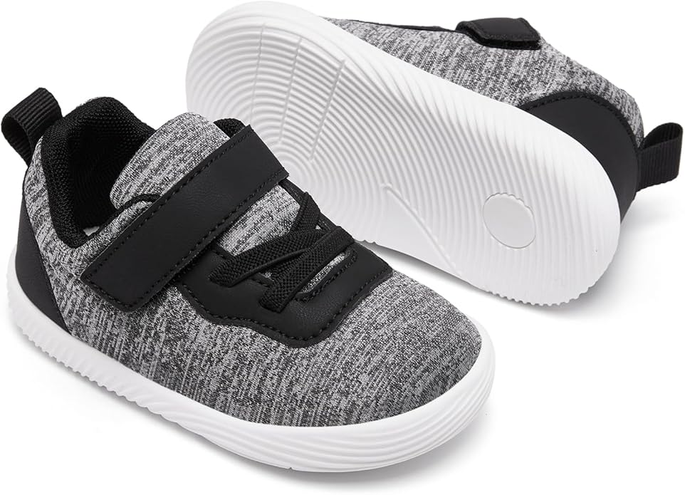 MORENDL Toddler Sneakers Baby Boys & Girls Barefoot Shoes Lightweight Breathable Walking Running Tennis Athletic Sport Shoes
