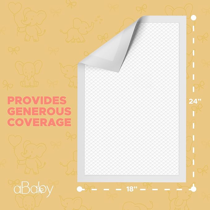 Disposable Changing Pads for Baby (50 Pack) Super Soft and Ultra Absorbent Baby Changing Pad - Leak Proof Diaper Changing Pads for Stress-Free Baby Diaper Changes - White