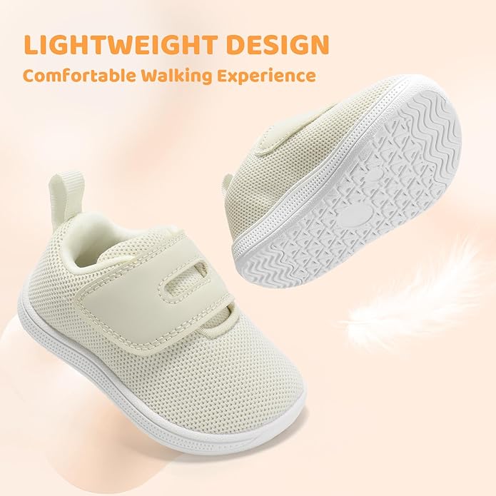 Baby Boy Girl Wide Toe Box Shoes Toddler Barefoot Shoe Non-Slip First Walking Infant Sneakers 6 9 12 18 24 Month