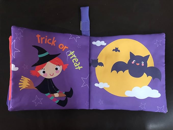 Baby Starters Magic Years Soft, Crinkle Activity Book with Teether, Tabs and Strap, 5 inches (Happy Halloween)