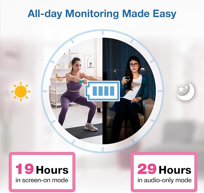 VTech VM819-2 Baby Monitor, 2.8” Screen, 2 Cameras, 1000ft Range, Night Vision, 2-Way Audio, Temperature Sensor, Lullabies, Secured Transmission No WiFi