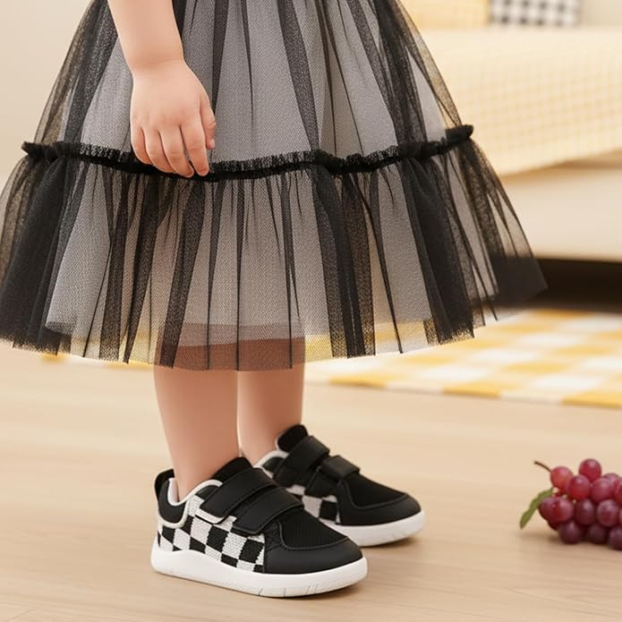 MORENDL Boys & Girls Walking Shoes 0-4 Years Baby Wide Toe Box Barefoot Shoes Toddler Sneakers