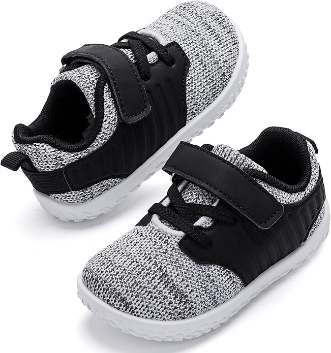 HIITAVE Toddler Sneakers Lightweight Boys Girls Barefoot Shoes for Walking Running Tennis Playing