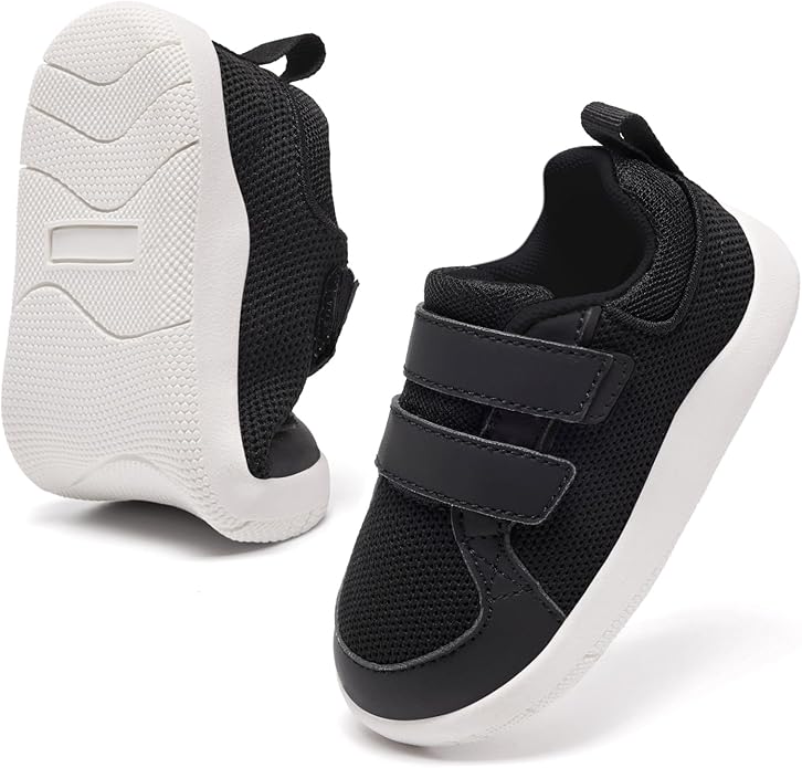 MORENDL Boys & Girls Walking Shoes 0-4 Years Baby Wide Toe Box Barefoot Shoes Toddler Sneakers