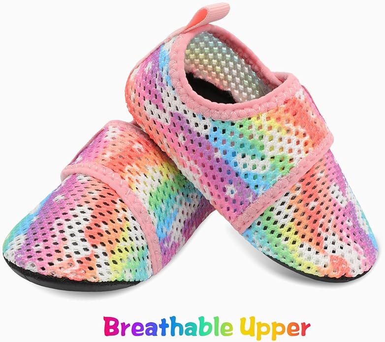 JIASUQI Baby Boys and Girls Barefoot Swim Water Skin Shoes Aqua Socks for Beach Swim Pool