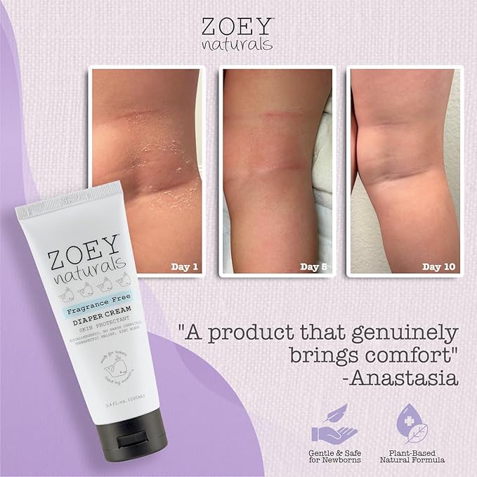 Baby Diaper Cream - Pediatrician & Dermatologist Approved - Zinc Oxide & Kaolin Clay Rash Protectant for Soothing Relief & Healing - Mom's Choice Award Winner - Fragrance Free 3.4 oz