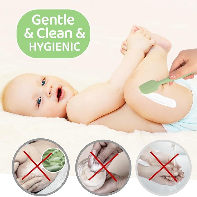 Baby Diaper Cream Spatula with Case,2 Large Diaper Spatula with 2 Travel Case 1 Gift Box,Butt Paste Spatula Baby Butt Spatula,Diaper Cream Applicator Diaper Rash Spatula (2 Large Red Green)
