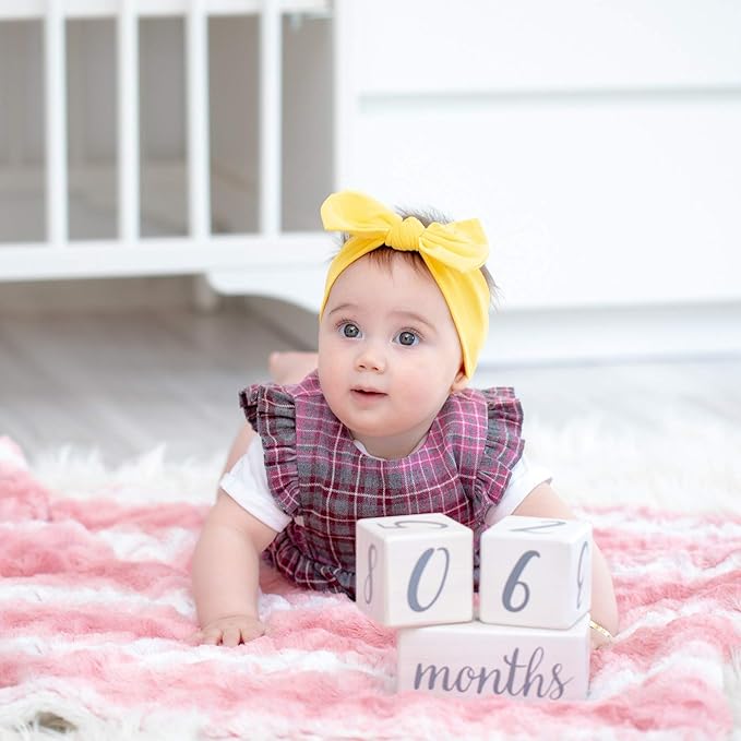 Baby Girl Headbands-Infant,Toddler Cotton Handmade Hairbands with Bows Child Hair Accessories