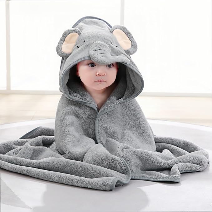 Baby Hooded Towel,31 * 31 in Toddler Bath Towels and Washcloths Set for Newborn Babies,Toallas de Baño para Bebe,Organic Infant Kids Boy Essentials 1-3
