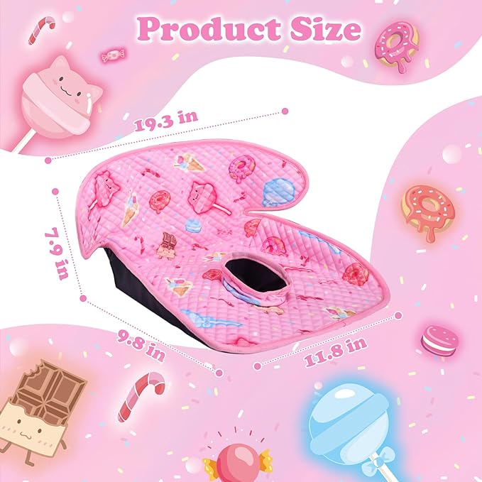 Babenest Car Seat Potty Protector Cover -Waterproof Carseat Training Liner for Baby &Toddler Shower Gift, Dry Piddle Pee Pad with Fun Designs for Strollers & Infant Car Seats (1pc Pink)